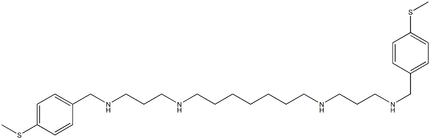 N,N'-Bis[3-(4-methylthiobenzylamino)propyl]-1,7-heptanediamine Struktur