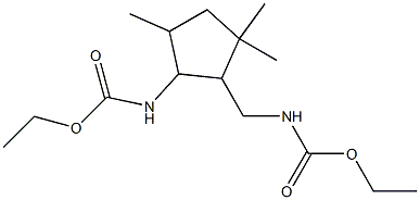 [[2-(Ethoxycarbonylamino)-3,5,5-trimethylcyclopentan-1-yl]methyl]carbamic acid ethyl ester Struktur