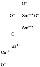 Barium copper disamarium pentaoxide Struktur