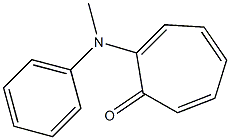 2-[Methyl(phenyl)amino]-2,4,6-cycloheptatrien-1-one Struktur