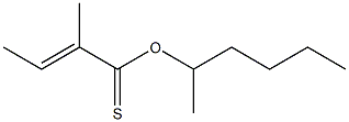 (E)-2-Methyl-2-butenethioic acid S-hexyl ester Struktur