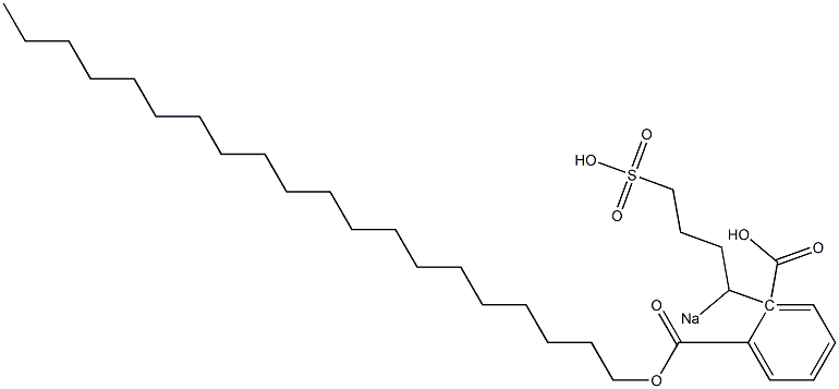 Phthalic acid 1-icosyl 2-(1-sodiosulfobutyl) ester Struktur