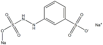 3-[2-(Sodiooxysulfonyl)hydrazino]benzenesulfonic acid sodium salt Struktur