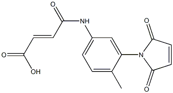 3-[N-[3-(2,5-Dioxo-3-pyrrolin-1-yl)-4-methylphenyl]carbamoyl]propenoic acid Struktur