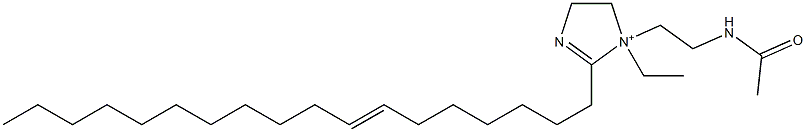 1-[2-(Acetylamino)ethyl]-1-ethyl-2-(7-octadecenyl)-2-imidazoline-1-ium Struktur