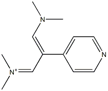 N-[3-(Dimethylamino)-2-(4-pyridinyl)-2-propenylidene]-N-methylmethanaminium Struktur