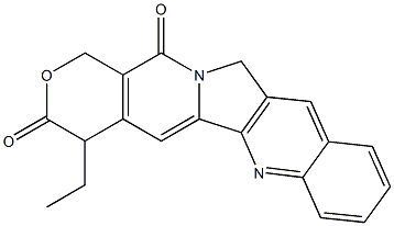 4-Ethyl-1H-pyrano[3',4':6,7]indolizino[1,2-b]quinoline-3,14(4H,12H)-dione Struktur