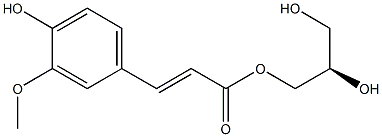 3-(4-Hydroxy-3-methoxyphenyl)propenoic acid (2R)-2,3-dihydroxypropyl ester Struktur