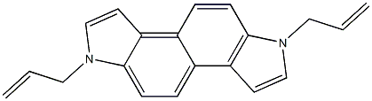 1,6-Dihydro-1,6-bis(2-propenyl)indolo[5,4-e]indole Struktur