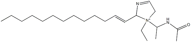 1-[1-(Acetylamino)ethyl]-1-ethyl-2-(1-tridecenyl)-3-imidazoline-1-ium Struktur