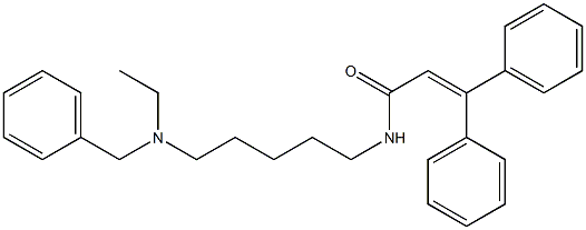 N-[5-(Ethylbenzylamino)pentyl]-3,3-diphenylacrylamide Struktur