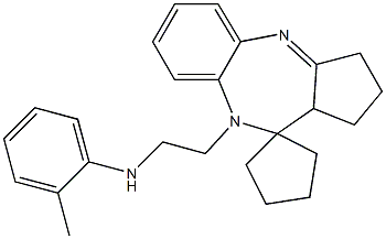 9-[2-(2-Methylanilino)ethyl]-1,2,3,9,10,10a-hexahydrospiro[benzo[b]cyclopenta[e][1,4]diazepine-10,1'-cyclopentane] Struktur