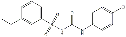 1-(3-Ethylphenylsulfonyl)-3-(4-chlorophenyl)urea Struktur