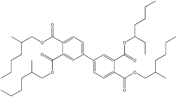 1,1'-Biphenyl-3,3',4,4'-tetracarboxylic acid 3-heptyl 3',4,4'-tris(2-methylhexyl) ester Struktur