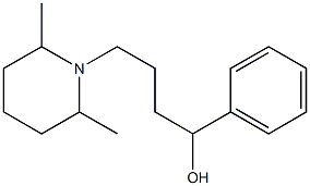 4-(2,6-Dimethyl-1-piperidinyl)-1-phenyl-1-butanol Struktur