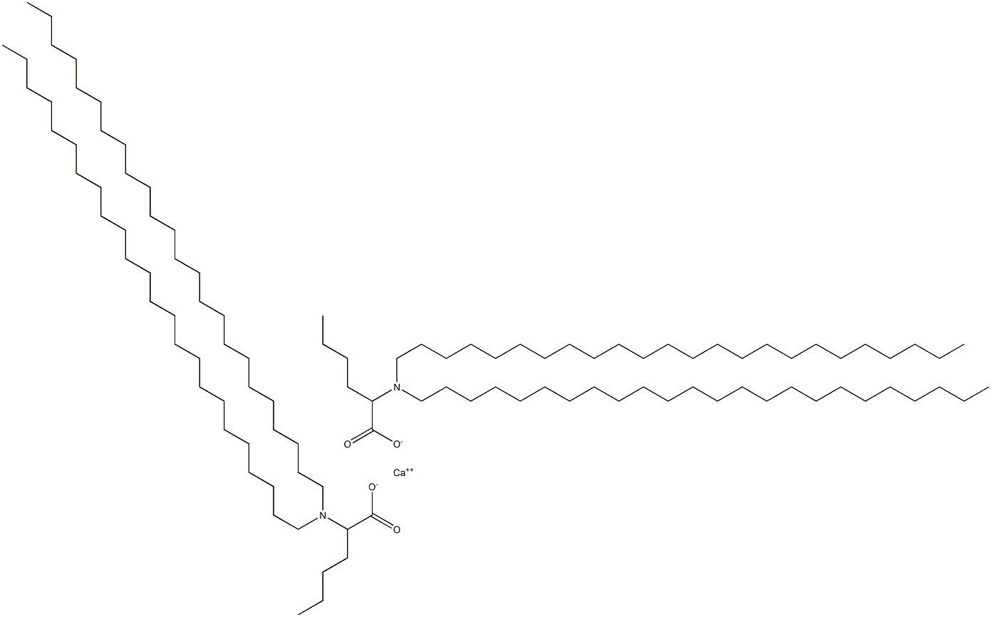 Bis[2-(ditetracosylamino)hexanoic acid]calcium salt Struktur