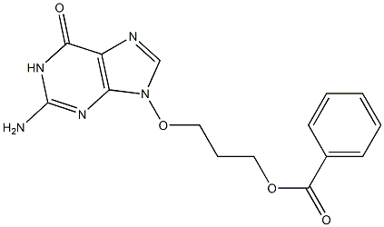 2-Amino-9-(3-benzoyloxypropyloxy)-9H-purin-6(1H)-one Struktur