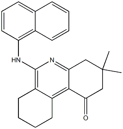 3,4,7,8,9,10-Hexahydro-6-(1-naphtylamino)-3,3-dimethylbenzo[c]quinolin-1(2H)-one Struktur