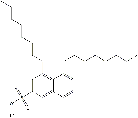 4,5-Dioctyl-2-naphthalenesulfonic acid potassium salt Struktur