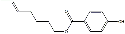 4-Hydroxybenzoic acid 5-heptenyl ester Struktur