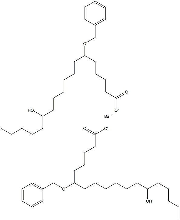 Bis(6-benzyloxy-13-hydroxystearic acid)barium salt Struktur