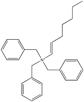 (1-Heptenyl)tribenzylaminium Struktur