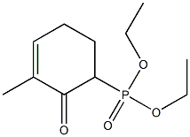 3-Methyl-2-oxo-3-cyclohexen-1-ylphosphonic acid diethyl ester Struktur