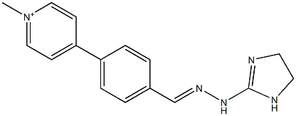 1-Methyl-4-[4-[2-[(4,5-dihydro-1H-imidazol)-2-yl]hydrazonomethyl]phenyl]pyridinium Struktur