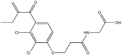 [3-[2,3-Dichloro-4-(2-methylene-1-oxobutyl)phenoxy]propionylamino]acetic acid Struktur