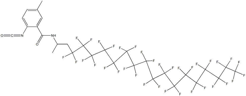 2-Isocyanato-5-methyl-N-[2-(pentatriacontafluoroheptadecyl)-1-methylethyl]benzamide Struktur