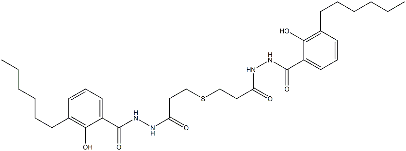 3,3'-Thiodi[propionic acid N'-(3-hexylsalicyloyl) hydrazide] Struktur