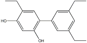 4-Ethyl-6-(3,5-diethylphenyl)benzene-1,3-diol Struktur