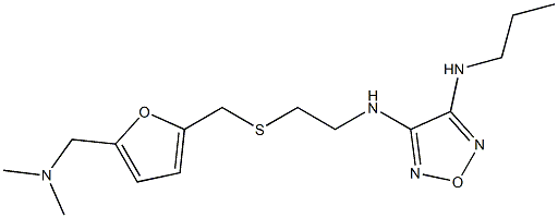 3-[[2-[[[5-[(Dimethylamino)methyl]furan-2-yl]methyl]thio]ethyl]amino]-4-propylaminofurazan Struktur