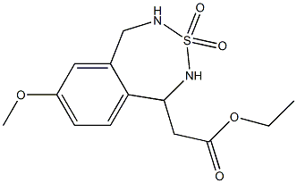 (7-Methoxy-1,2,4,5-tetrahydro-3,2,4-benzothiadiazepine 3,3-dioxide)-1-ylacetic acid ethyl ester Struktur