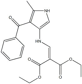 [N-(4-Benzoyl-5-methyl-1H-pyrrol-3-yl)aminomethylene]malonic acid diethyl ester Struktur