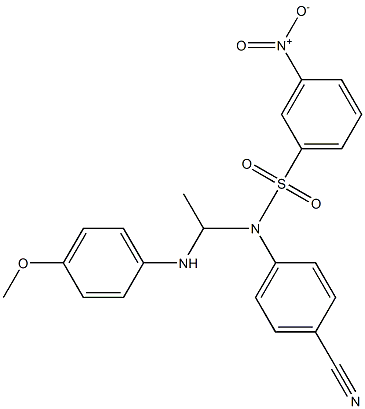 N-[1-[(4-Methoxyphenyl)amino]ethyl]-N-(4-cyanophenyl)-3-nitrobenzenesulfonamide Struktur