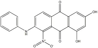 2-Anilino-6,8-dihydroxy-1-nitroanthraquinone Struktur