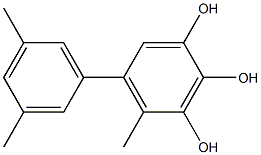 5-(3,5-Dimethylphenyl)-4-methylbenzene-1,2,3-triol Struktur