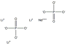 Lithium neodymium phosphate Struktur