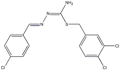 1-(4-Chlorobenzylidene)-3-[(3,4-dichlorobenzyl)thio]-1,2,4-triaza-2-butene Struktur