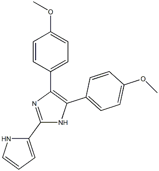 4,5-Bis(4-methoxyphenyl)-2-(1H-pyrrol-2-yl)-1H-imidazole Struktur