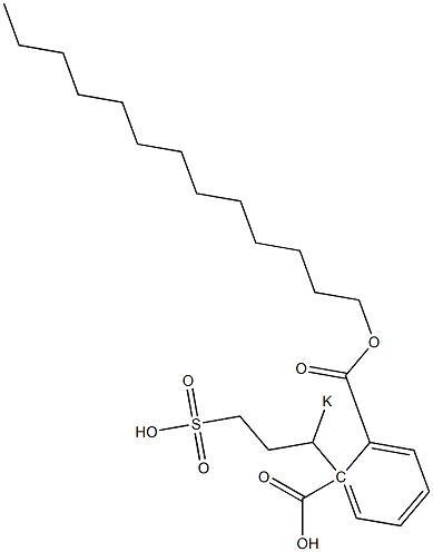 Phthalic acid 1-tridecyl 2-(1-potassiosulfopropyl) ester Struktur