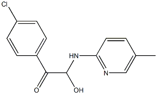 5-Methyl-2-[[2-(p-chlorophenyl)-1-hydroxy-2-oxoethyl]amino]pyridine Struktur