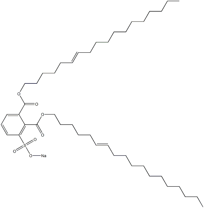 3-(Sodiosulfo)phthalic acid di(6-octadecenyl) ester Struktur