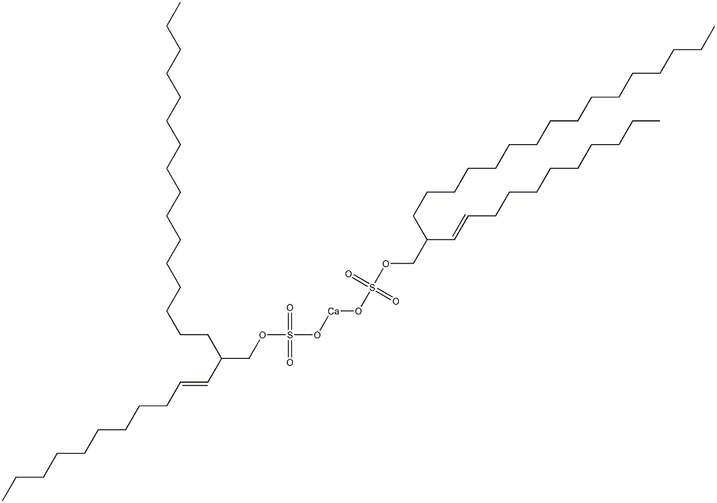 Bis[2-(1-undecenyl)octadecyloxysulfonyloxy]calcium Struktur