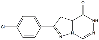 3,3a-Dihydro-2-(4-chlorophenyl)pyrazolo[1,5-d][1,2,4]triazin-4(5H)-one Struktur