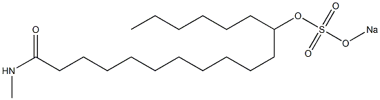 12-(Sodiosulfo)oxy-N-methyloctadecanamide Struktur