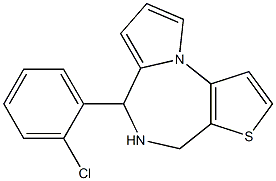 6-(2-Chlorophenyl)-5,6-dihydro-4H-pyrrolo[1,2-a]thieno[2,3-f][1,4]diazepine Struktur