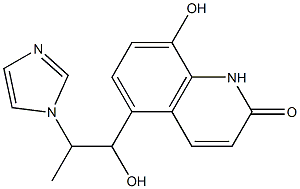 8-Hydroxy-5-(1-hydroxy-2-methyl-2-(1H-imidazol-1-yl)ethyl)-2(1H)-quinolone Struktur