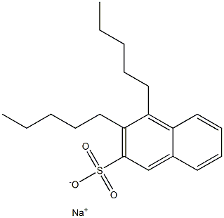 3,4-Dipentyl-2-naphthalenesulfonic acid sodium salt Struktur